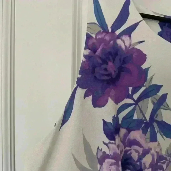 Lane Bryant Floral Purple Slvless Size 16 Dress - Picture 8 of 10